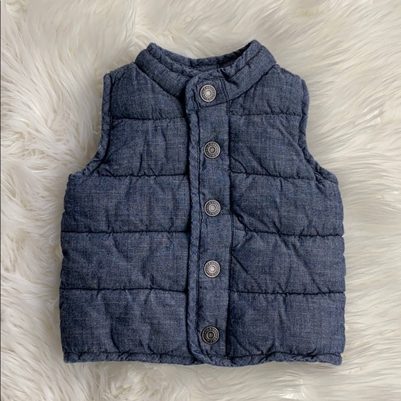 Old Navy chambray vest - size 6-12 months